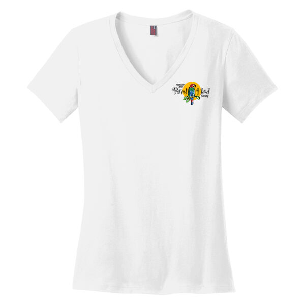 Lady's Short Sleeve V-Neck Tee-Light Colors Thumbnail