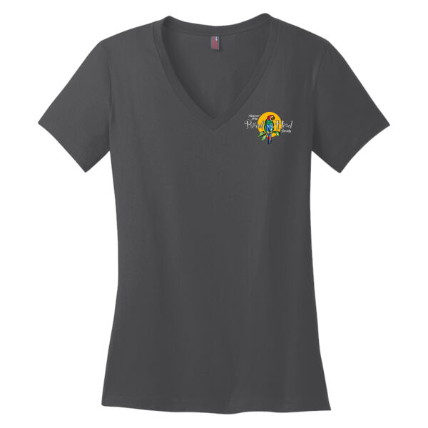 Lady's Short Sleeve V-Neck Tee-Dark Colors  Thumbnail